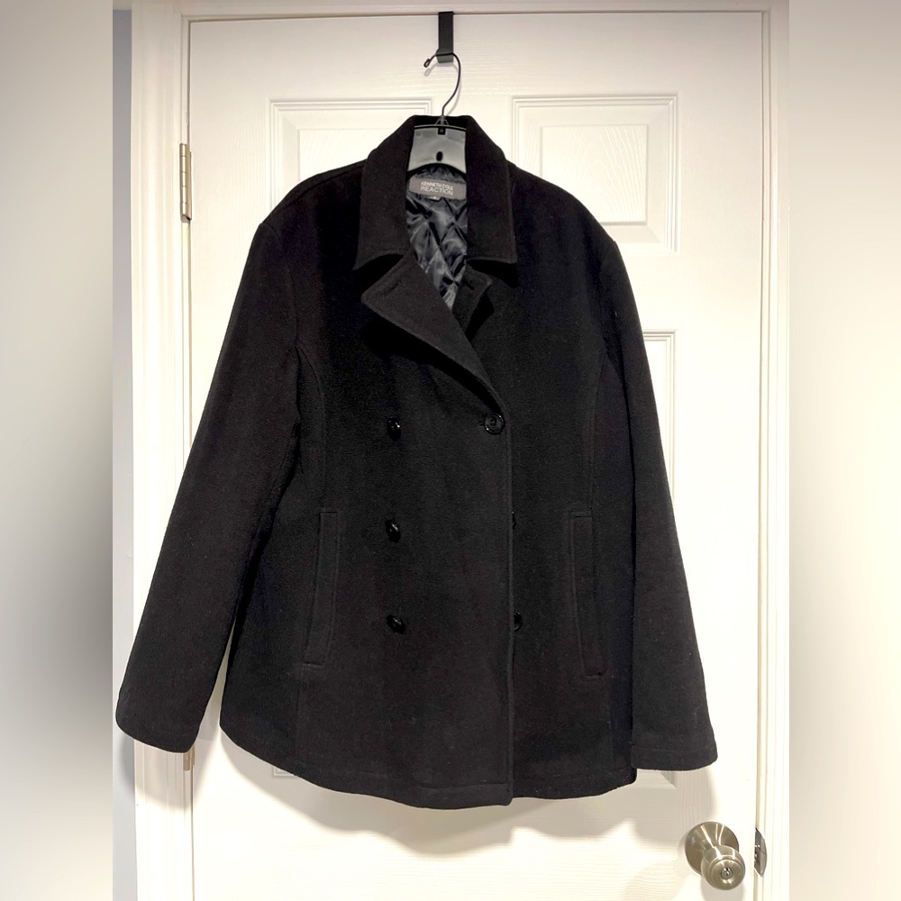 Kenneth Cole black  ladies pea coat